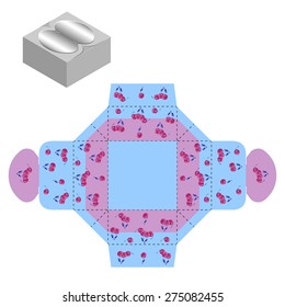 Box design, die-stamping, folding, ready no glue