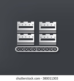 Box design on clean background,vector