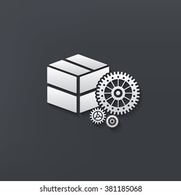 Box design on clean background,vector