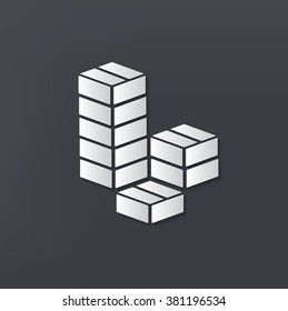 Box design on clean background,vector