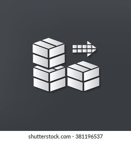 Box design on clean background,vector