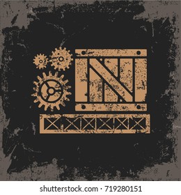 Box design on grunge background,vector