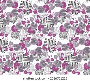 box design with purple flowers
