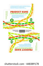 Box design template. Polygonal abstract shapes. It can be use for the health, sport or activity product