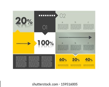 Box diagram for infographics. Web diagram template. Vector scheme.