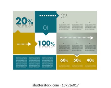 Box diagram for infographics. Web diagram template. Vector scheme.