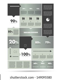 Box diagram, template. Infographics module scheme.