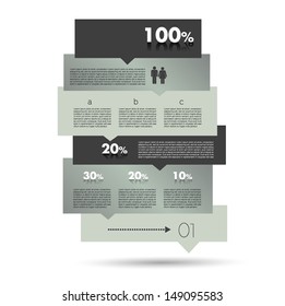 Box diagram, template. Infographics module scheme.