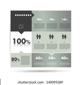 Box diagram, template. Infographics module scheme.