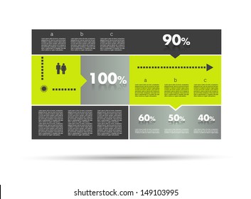 Box diagram, template. Infographics module scheme.