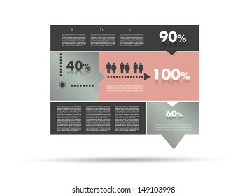 Box diagram, template. Infographics module scheme.
