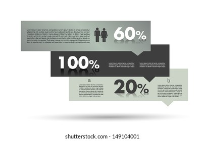 Box diagram, template. Infographics module scheme.
