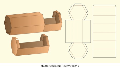 Box Die Cut Design for packaging