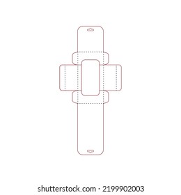 Diseño de plantilla de corte de caja.