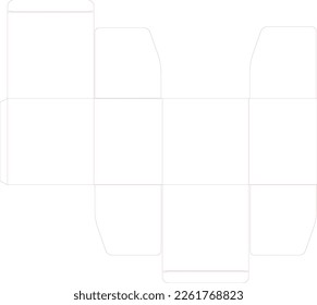 A box die line vector is a digital illustration of the flat, two-dimensional template used to create a physical box. This vector image is commonly used in graphic design and packaging to ensure accura