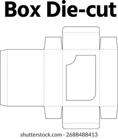 Modelo de caixa de corte para design de embalagem