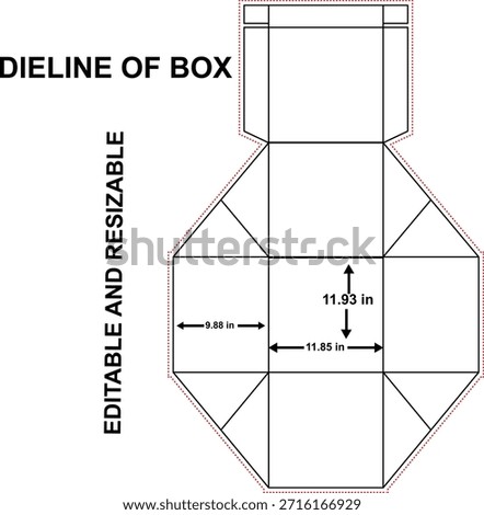 Box dieline is a flat template that shows the exact layout, cuts, folds, and glue areas needed to create a finished box accurately.