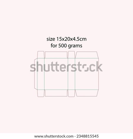 Box Dieline - Template for Indian Sweets Called Soan Papdi - 500 grams