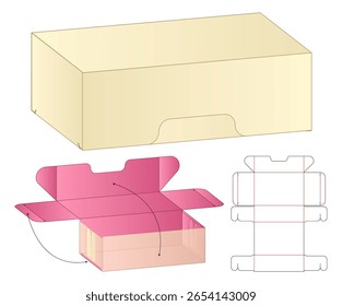Box Dieline Vector Template Foldable Packaging Dieline layout