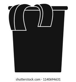Box dirt clothes icon. Simple illustration of box dirt clothes vector icon for web design isolated on white background
