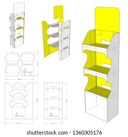 Box for Display Stand and Die-cut Pattern