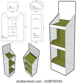 Box for Display Stand and Die-cut Pattern