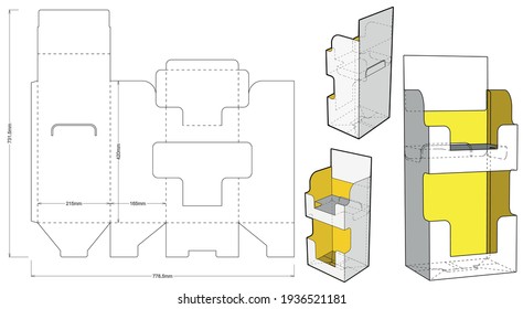 Box for Display Stand and Die-cut Pattern