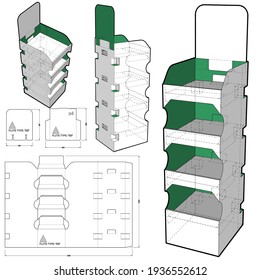 Box for Display Stand and Die-cut Pattern