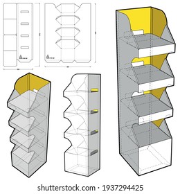 Box for Display Stand and Die-cut Pattern