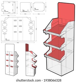 Box for Display Stand and Die-cut Pattern