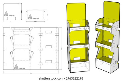 Box for Display Stand and Die-cut Pattern.