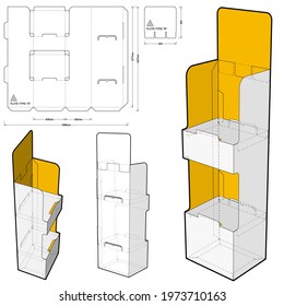 Box for Display Stand and Die-cut Pattern.