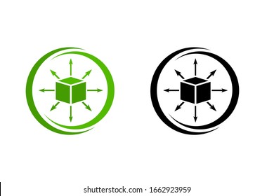 Box distribution logo design concept, very suitable in various business purposes, also for icon, symbol and many more.