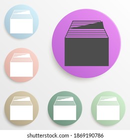 con juego de colores de la insignia de archivo de documentos. Glifo simple, vector plano de iconos web para ui y ux, sitio web o aplicación móvil