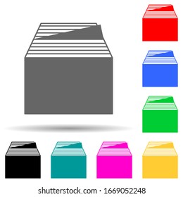 box with documents archive multi color style icon. Simple thin line, outline vector of web icons for ui and ux, website or mobile application