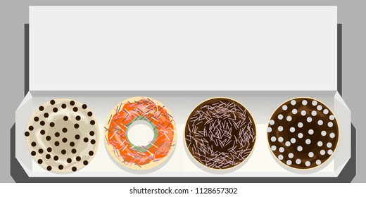 a box of donuts vector illustration