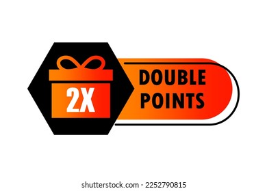 box double points. Card for marketing design. Vector illustration.