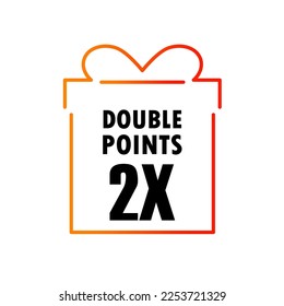 box double points. Card for marketing design. Vector illustration.