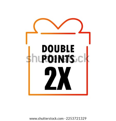 box double points. Card for marketing design. Vector illustration.