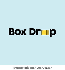 
Box Drop Logo Suitable for Companies Engaged in Shipping