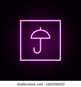 box, dry neon icon. Elements of packaging symbols set. Simple icon for websites, web design, mobile app, info graphics
