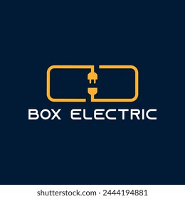 Ilustración vectorial del icono del logotipo de box electric