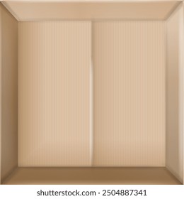 Box. Empty open and closed cardboard box. Realistic cardboard box mockup set from side, front and top view open and closed isolated on white background. Parcel packaging template. Vector