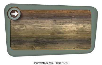 box for entering text on textured wood and arrow