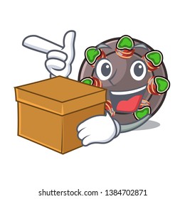 With box escargot is presented on character plates