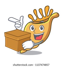 With box exotic shell character cartoon