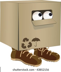 box with eyes
