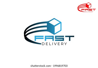 Box fast delivery design logo inspiration	

