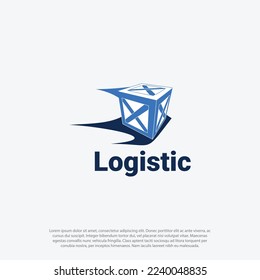 box fast delivery logo for logistic logo business logo design vector