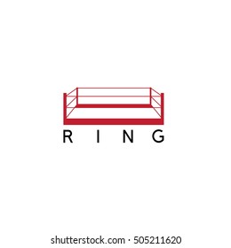 Box fight club ring vector design template